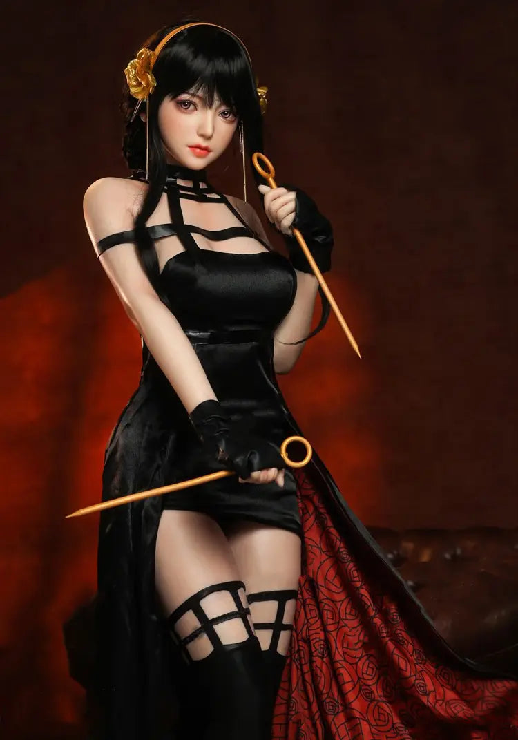 SY Doll | 160 cm große, asiatische Schönheit mit pinken Haaren und großem Busen – lebensechte TPE-Sexdoll – Fiora