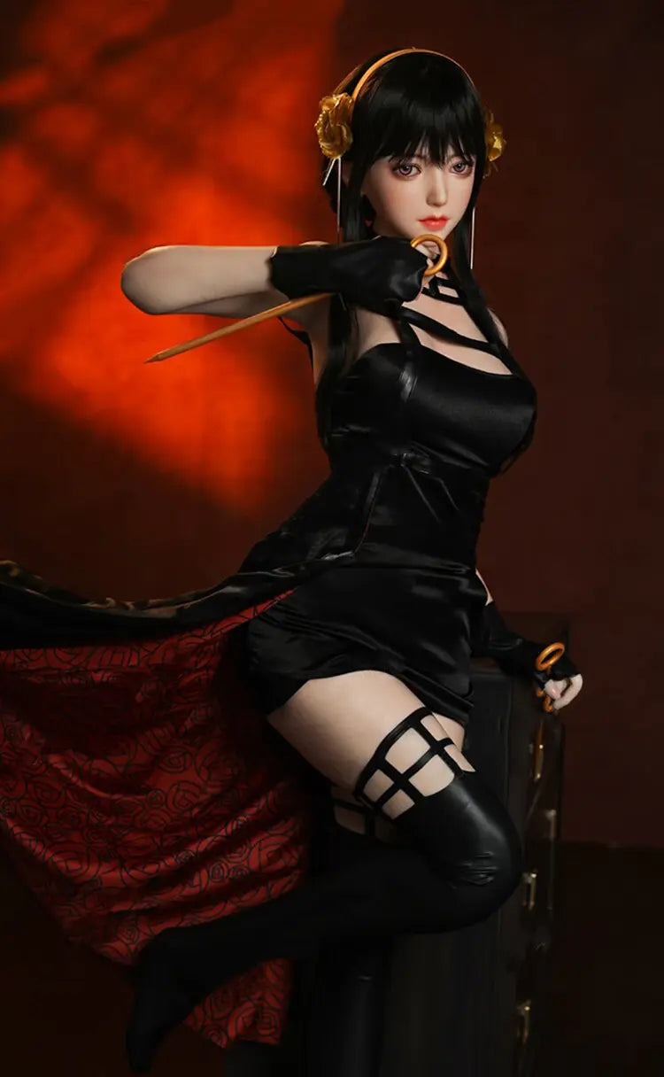 SY Doll | 160 cm große, asiatische Schönheit mit pinken Haaren und großem Busen – lebensechte TPE-Sexdoll – Fiora