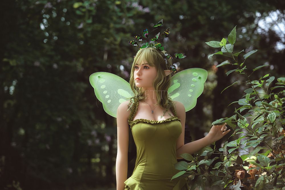 Rosretty Doll | 160cm/5ft3 Big Breasts Enchanted Forest Elf-Ears Green Fairy Realistic TPE Sex Doll - Lyra - TLD
