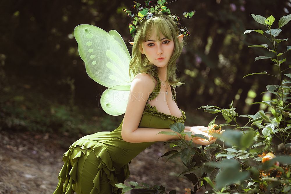 Rosretty Doll | 160cm/5ft3 Big Breasts Enchanted Forest Elf-Ears Green Fairy Realistic TPE Sex Doll - Lyra - TLD