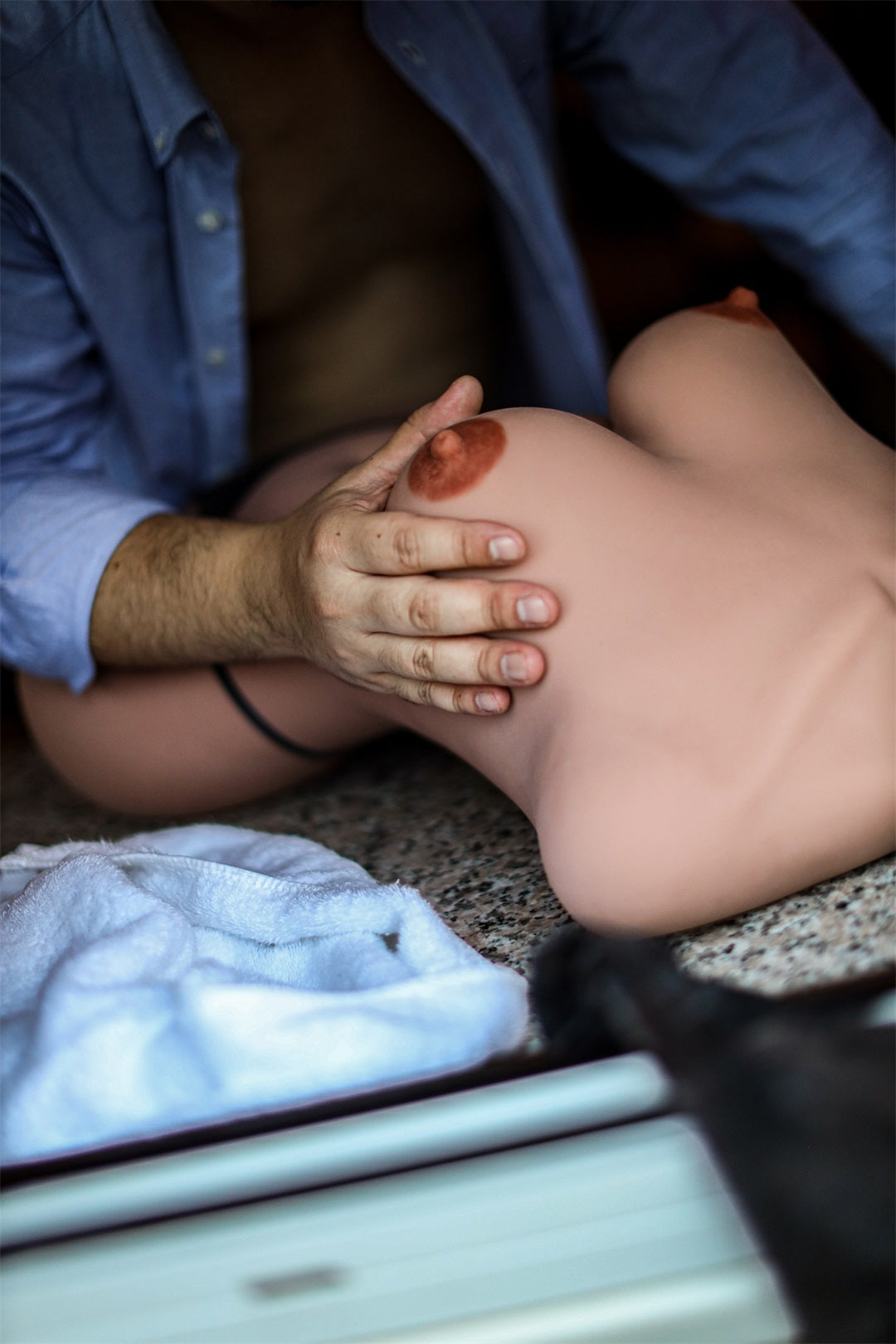 Climax丨TPE Sex Doll 157# Model Torso for Men Black (In Stock US) - TLD