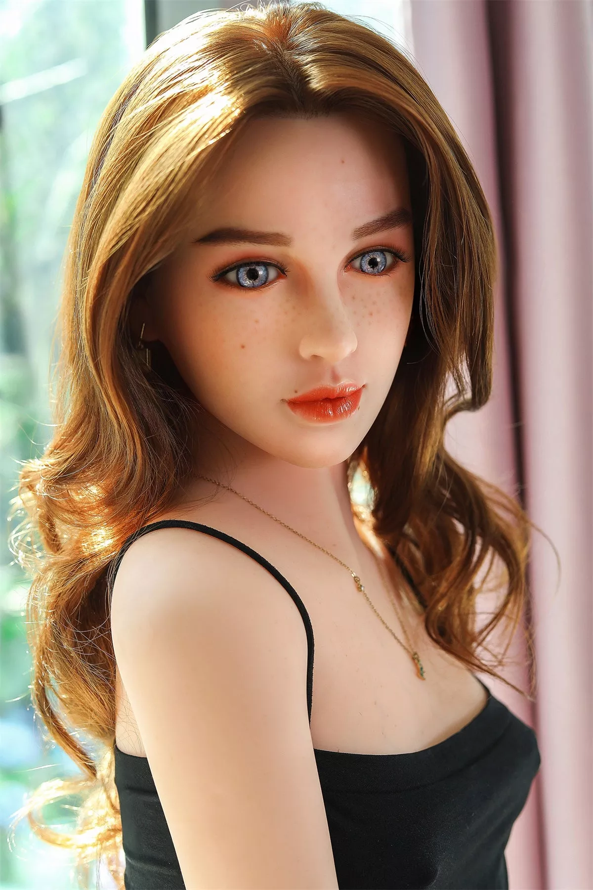 5Ft 3(159cm) A Cup Freckle Style Realistic Sex Doll - Ambre（3 Sizes） - TLD
