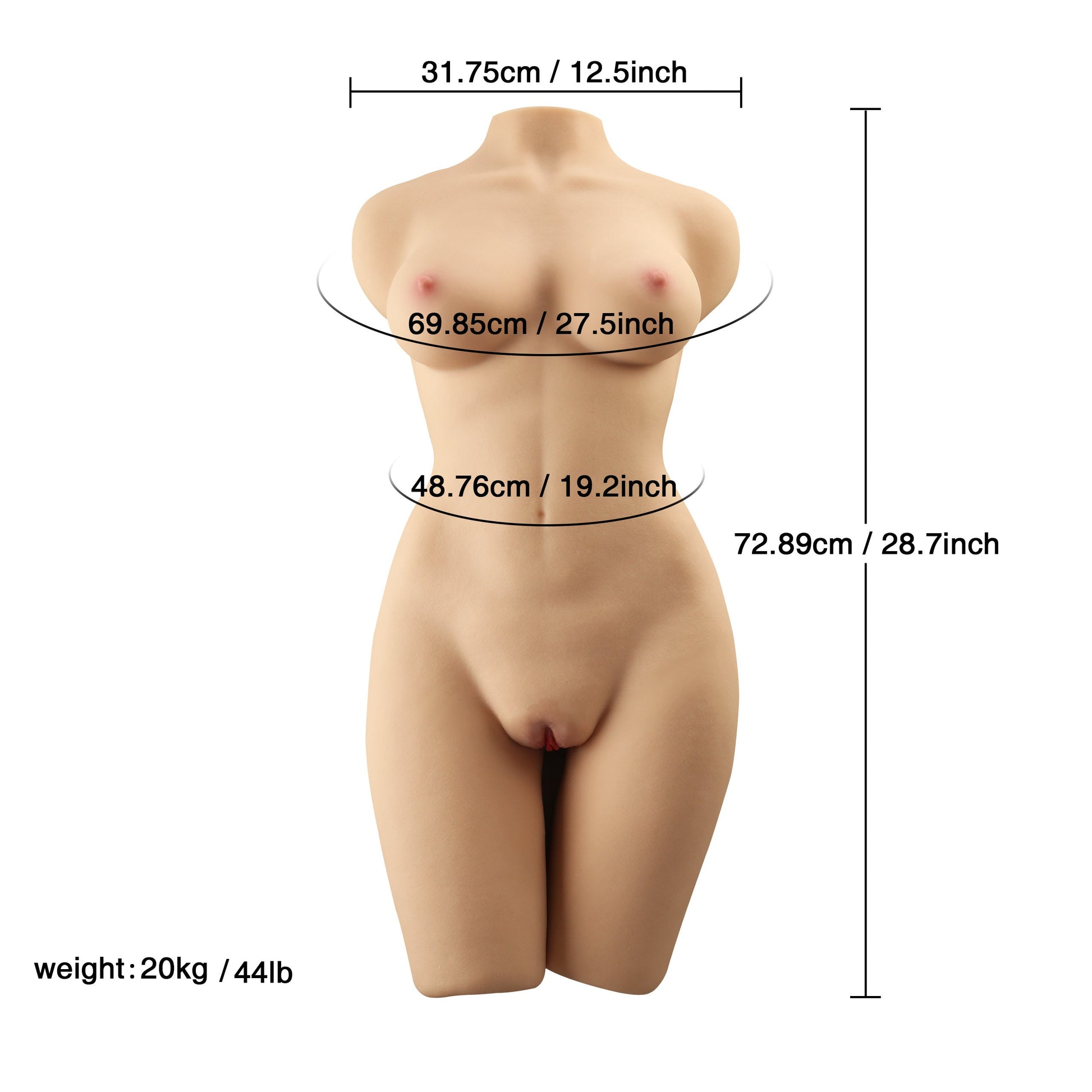 72.9cm/28.7in Torso Sex Doll -Lauren(In Stock US) - TLD